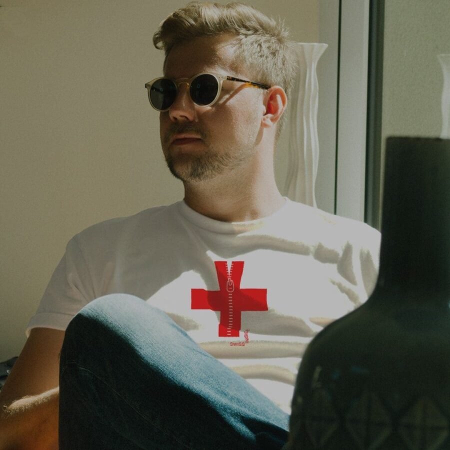 Swiss Cross | Zip Design | Unisex T-shirt - Image 5