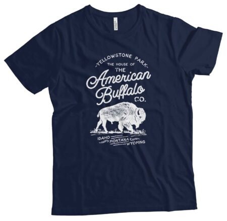 AMERICAN VINTAGE YELLOW STONE BUFFALO Unisex Heavy Cotton Tee