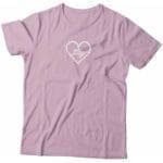 A pink Love Heart With “Hey” | Short-Sleeve Unisex T-Shirt.