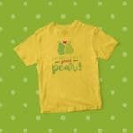 A Kid's "My Bro & I make a good Pear" Jersey Tee with the phrase "My Bro & I make a good Pear".