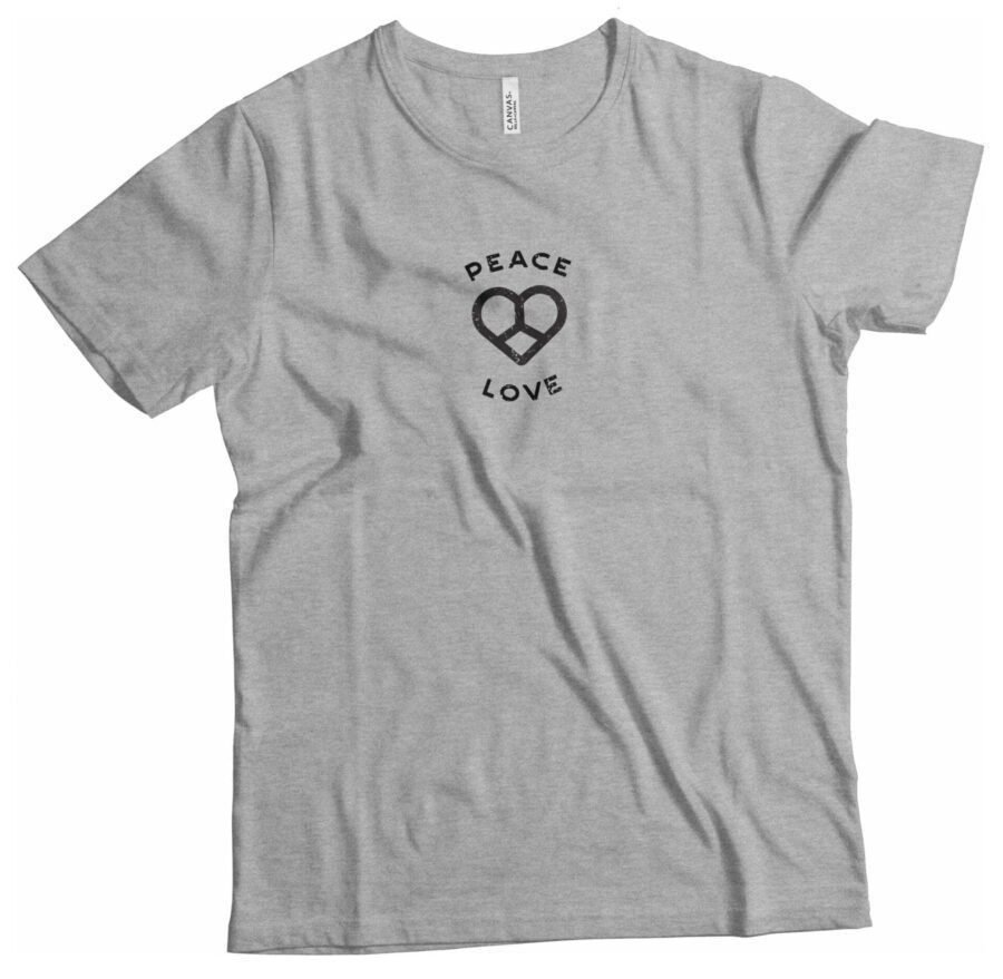 PEACE and LOVE |  Unisex Ultra Cotton Tee featuring the words PEACE and LOVE.