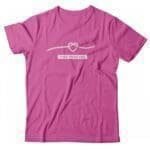 “Rope Of Love” pink t-shirt with heart design.