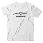 A white "Rope Of Love | “TIED FOREVER” Unisex T-shirt" with a heart on it, featuring the keywords "Rope Of Love".