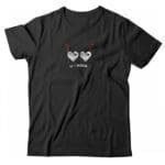 A black "YOU ROCK" Unisex Heavy Cotton Tee with a red heart on it.