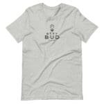 A gray Best Friends Bud(dy) Love / Flower Pun Valentine Tee.
