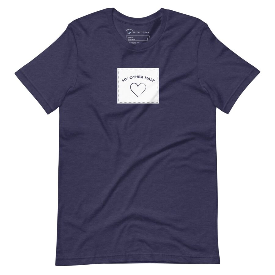 A My Other Half Love Unisex T-Shirt with a heart on it.