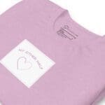 A pink unisex My Other Half Love T-shirt with a heart on it that says my other half.