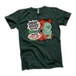 A St. Patrick's Day Red Hair Green Roots Tee with a red-haired woman on it.