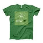 A green St. Patrick's Day Drunk-ish Tee with an image of a hat.