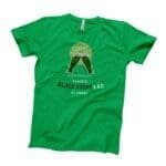 A green St. Patricks Day SLÀINTE Black Stuff Lad tee.