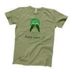 St. Patricks Day SLÀINTE Black Stuff Lad Tee with a green design that says "Black Stuff Lad".