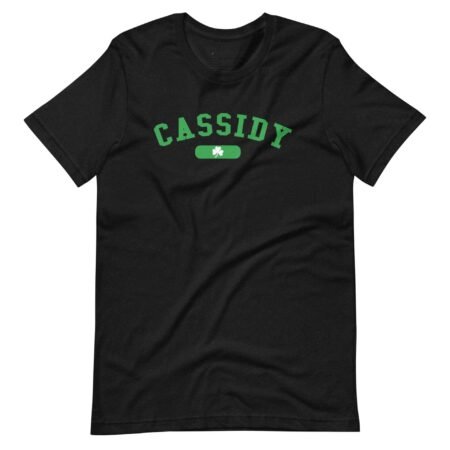 CASSIDY St. Patricks unisex t-shirt with short sleeves.