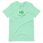 A Bleed Green St.Patricks Day Unisex t-shirt with a cactus on it.