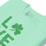 A LOVE St. Patrick's Day unisex t-shirt.