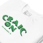 CRAIC ON St. Patricks day Unisex t-shirt featuring Craig celebrating St. Patrick's Day.