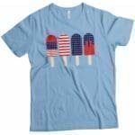 Patriotic "Ice Cream" on a Unisex Heavy Cotton Tee for Independence Day.
