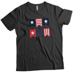 Independence Day 4th July "Flag" Unisex Heavy Cotton Tee - Image 4