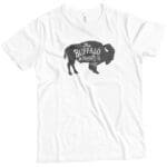 An AMERICAN VINTAGE BUFFALO RANCH Unisex Ultra Cotton Tee with a buffalo on it.