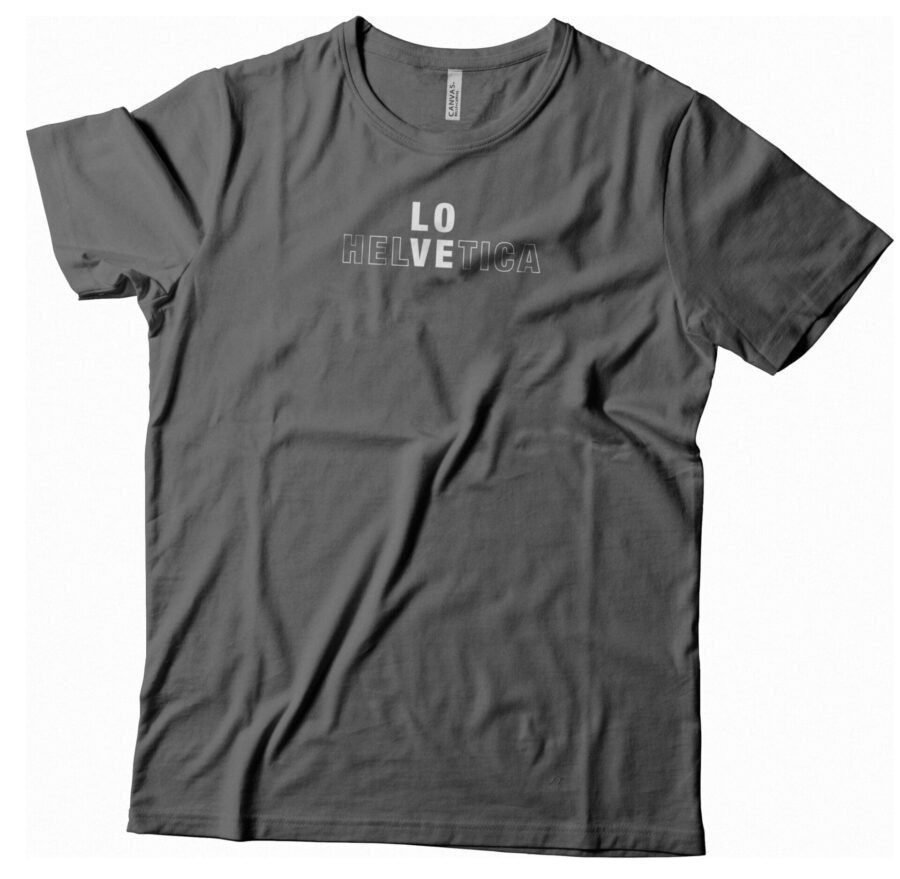 A Love Switzerland Helvetica T-shirt.