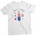 Independence Day 4th July "RED WHITE AND BOOZE" Unisex Heavy Cotton Tee" t-shirt.