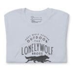 The OUTDOOR LONELY WOLF Hunter Unisex T-Shirt, perfect for outdoor wolf hunting activities.