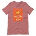 A pink I TRAVELED SO FAR TO FIND MYSELF unisex t-shirt featuring an environmentally themed design.