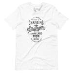 A white In The World Thats Changing unisex t-shirt with the words "changing strangers" in a world that's changing.