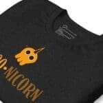 A Halloween BOO-nicorn Unisex t-shirt, perfect for Halloween.