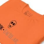 A Halloween Spook-tacular Unisex t-shirt with a spooky skull on it.
