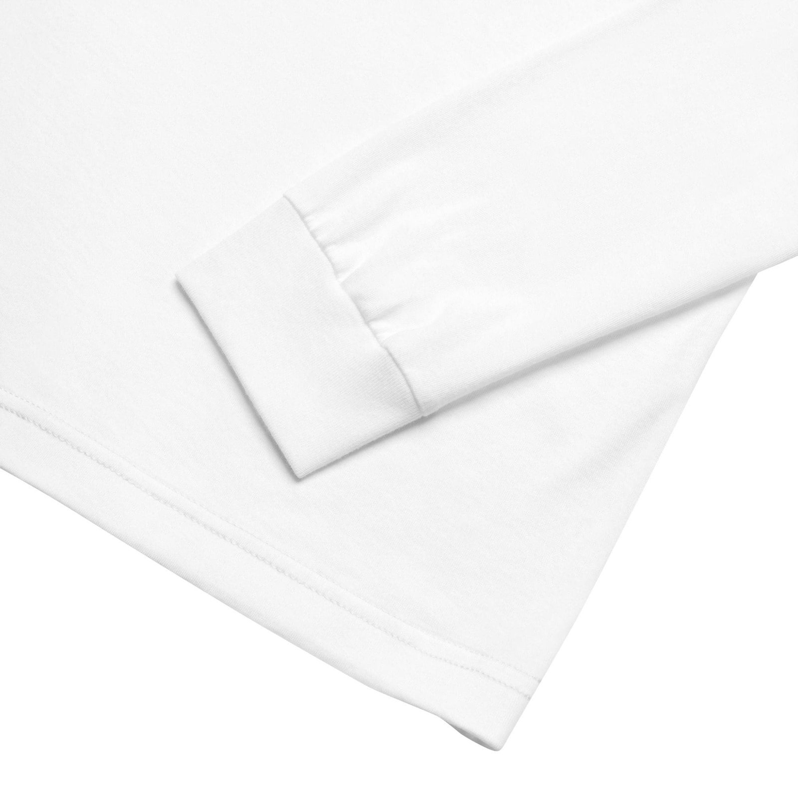A close-up of a white Vote | Elections 2024 | Unisex Long Sleeve Tee featuring the word "Vote" in anticipation of Elections 2024.