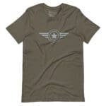 A Airforce Star Wings Badge | Unisex t-shirt | with stars and wings.