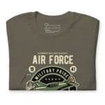 An Airforce Military Pride | Unisex t-shirt featuring an image of an air force plane.