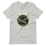 A grey Airforce Military Pride | Unisex t-shirt showcasing Air Force pride with its logo.