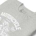 A grey Authentic Motorcycle Unisex t-shirt.