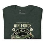 An Airforce Military Pride | Unisex t-shirt featuring a plane image, displaying military pride.
