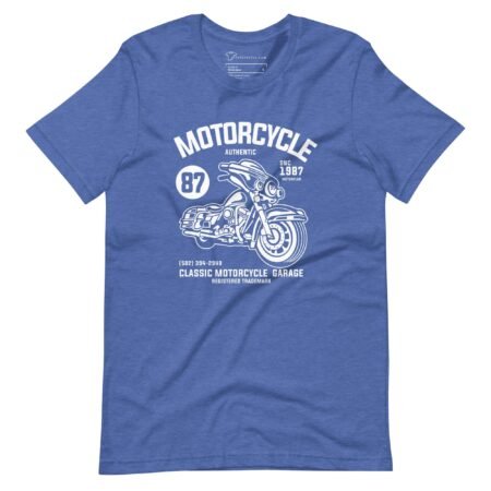 An Authentic Motorcycle Unisex t-shirt with an image of a motorcycle.