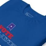 A Vote Blue | Elections 2024 | Unisex t-shirt promoting the Vote Blue campaign.