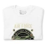 A white Airforce Military Pride | Unisex t-shirt displaying Air Force pride.