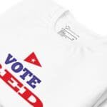 A Vote Red | Elections 2024 | Unisex T-shirt that says vote red.