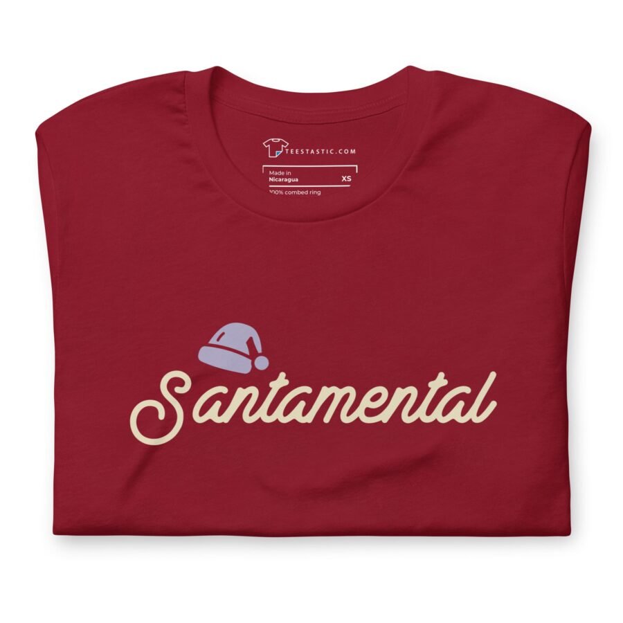 Santa Mental | Festive Holiday | Unisex Cotton t-shirt - Image 4