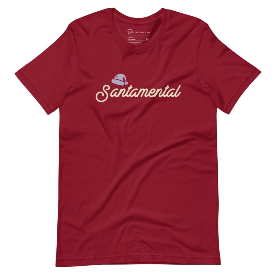 Santa Mental | Festive Holiday | Unisex Cotton t-shirt - Image 2