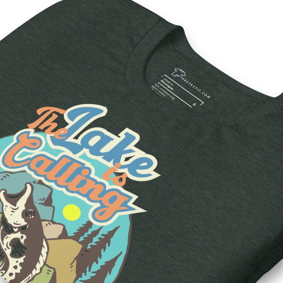 The Lake Is Calling | Fishing  Unisex t-shirt - Image 2