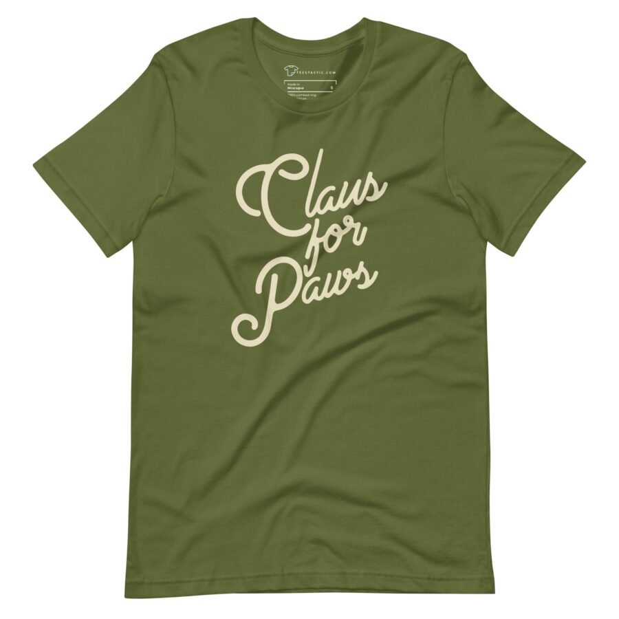 Claus For Paws | Christmas | Dog | Unisex -shirt - Image 5