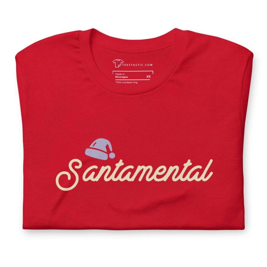 Santa Mental | Festive Holiday | Unisex Cotton t-shirt - Image 7