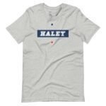 A Nikki Haley | Elections 2024 | Unisex Heavy Cotton Tee with the word Haley on it.