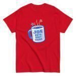 Men's Classic Tee featuring a graphic of a blue mug and the text "Joe Gets Sh!t Done" for Elections 2024 with sparkles above the mug. Buying this Joe Gets Sh!t Done | Elections 2024 | Men's Classic Tee will show your support for Joe in the upcoming elections.