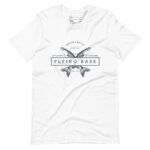 Flying Bass | Fishing Unisex T-shirt with "flying bass" graphic print, perfect for fishing enthusiasts.