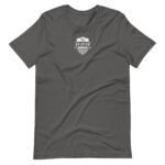 A dark gray unisex T-shirt featuring a small white "Aviator" logo and "737 Jet" text on the upper chest area, named "Aviator First Officer / 737 Jet.